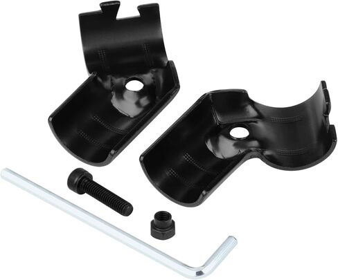 وصلة معدنية بزاوية تثبيت 45 درجة سوداء من 10 قطع، مشابك انابيب على شكل حرف T بمنفذين تناسب انابيب بقطر خارجي 1.1 انش (28 ملم)، تركيبات انابيب معيارية لارفف العمل الهزيلة، سمك 2.3 ملم، ستيل كربوني in Kuwait