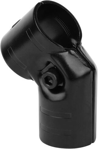 وصلة معدنية بزاوية تثبيت 45 درجة سوداء من 10 قطع، مشابك انابيب على شكل حرف T بمنفذين تناسب انابيب بقطر خارجي 1.1 انش (28 ملم)، تركيبات انابيب معيارية لارفف العمل الهزيلة، سمك 2.3 ملم، ستيل كربوني in Kuwait