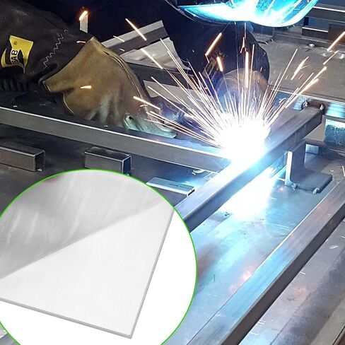 TAICHEUT 2 حزمة من صفائح الألومنيوم المستطيلة مقاس 6 × 12 بوصة، لوحة ألومنيوم 6061 سميكة بسمك 1/4 بوصة مع طبقة واقية على كلا الجانبين، ورقة لوحة ألومنيوم للحرف اليدوية والبناء والديكور المنزلي in Kuwait