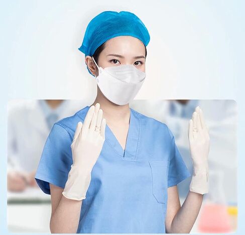YIGIRL 50 قطعة أقنعة KF94 4 طبقات قابلة للتنفس ثلاثية الأبعاد للبالغين - وردي فاتح، أحمر الخدود in Kuwait