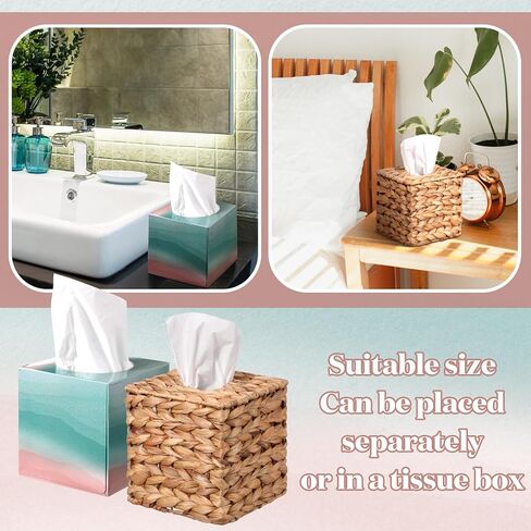 Estune 6 Pcs 360 Sheets Face Tissue Box Bulk 3 Ply Facial Tissues Box Geometry Square Tissue Cube Box 60 Sheets Soft Travel Tissue Per Box for Kitchen Home Office School Dresser Bathroom Car(Elegant) in Saudi Arabia