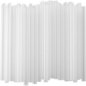 ALINK 100 PCS Black Plastic Boba Straws, 12mm Extra Wide Disposable Smoothie Straws for Bubble Tea, Popping Pearls - 8.5 inch