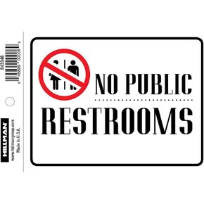 لافتة لاصقة لمنع المراحيض العامة من هيلمان 843346 (4 بوصة × 6 بوصة) in Kuwait