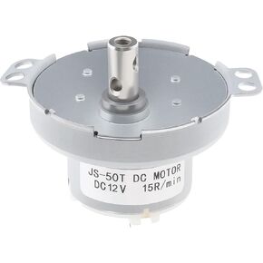 SING F LTD JS-50 DC Micro Gear Motor Metal Gear Electric Synchronous Motor Turntable Electric Motor Accessories for Display Stands Handicrafts Lighting Fixtures DC 12V 5RPM