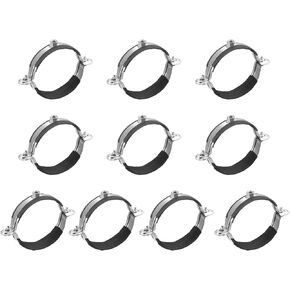 uxcell 50mm Rigid Pipe Strap Clamps, Carbon Steel Pipe Bracket Tube Clips M8 Nut Size for Water Tube Pipe 12 Pcs in Saudi Arabia