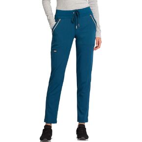 Cherokee Statement Women Scrubs Pant Mid Rise Tapered Leg Drawstring CK055 in Kuwait