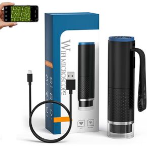 مجهر رقمي لاسلكي من MEHIDFY، كاميرا مجهر جيب محمولة بتكبير 50X-1000X مع 8 مصابيح LED قابلة للتعديل، مجهر بلوتوث قابل لإعادة الشحن مع هاتف iOS Android وMacBook وWindows PC in Kuwait