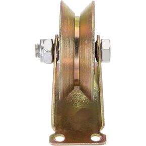 HARFINGTON V Groove Caster 1.25" V-Shaped Sliding Gate Wheel with Bracket, Load Capacity 88lbs Per Wheel, for Inverted Track, Rolling Gate, Sliding Gate, Industrial Machines