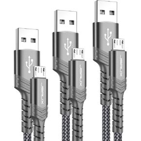 JSAUX Micro USB Charger Cable 3-Pack, USB A Cord, 3.3/6.6/10FT-Green in Saudi Arabia