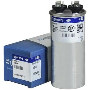 Genteq - 35 uF MFD x 370 VAC GE Industrial Replacement Capacitor Round # C335R / 97F9611 in Saudi Arabia