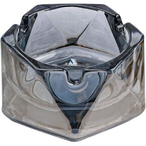 Glass Ashtray for Cigarettes, Tabletop Ashtray and Modern Decoration for Home Office Bar Restaurant Indoor Outdoor (Blue Small Size) in Saudi Arabia