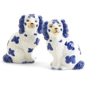 Staffordshire Dog Salt and Pepper Shaker Set - Hand-Painted Ceramic in Kuwait