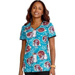 Tooniforms Women Scrubs Top V-Neck TF686