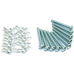 Pro Bamboo Kitchen 10 Sets Zinc Plated Carbon Steel Mounting Hardware Fitting Fastenings- 10pcs 1/4"-20 Hand Tighten Wing Nuts + 10pcs 1/4"-20 x 1-3/4" Phillips Head Screw Bolt in Saudi Arabia