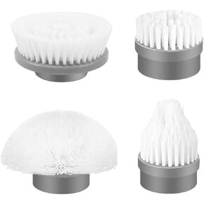 LABIGO Brush Head 4 Pack, Replaceable Brush Heads for Spin Scrubber, Cordless Spin Scrubber Power Cleaning Brush for Bathroom Floor