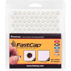 FastCap - Screw Hole Covers, 3/8" (9mm) Round Stickers - Professional Woodworking, Furniture, and Cabinetry Projects - One Sheet (120-Caps) - Solid PVC, Color in Saudi Arabia