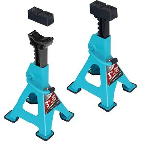 Jack Boss Jack Stands, 3 Ton (6600 LBs) Adjustable Ratchet Car Lifting Jack Stand with Dual Secure Pins, Insulated Rubber Saddle & Foot Pads for Electric Vehicles, Automotive Mortorcycles, 2 Pack in Kuwait