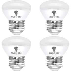 4 Pack R14 LED Bulb 4W E26 Base Mini Reflector Floodlight Light Bulb Dimmable 2700K Warm White - 40W Equivalent - Mini Light Bulbs, Short Light Bulbs, Curio Cabinet Light Bulb, R14 Bulb Flood Light in Kuwait