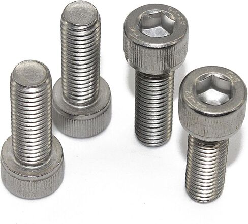 Fullerkreg M6-1.0 x 16MM Socket Head Cap Screws, Allen Socket Drive, Din 912, AISI 304 Stainless Steel (18-8), Full Thread, Bright Finish, Machine Thread, Quantity 20 in Kuwait