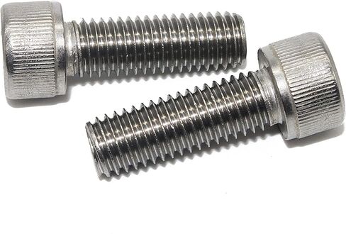 Fullerkreg M6-1.0 x 16MM Socket Head Cap Screws, Allen Socket Drive, Din 912, AISI 304 Stainless Steel (18-8), Full Thread, Bright Finish, Machine Thread, Quantity 20 in Kuwait