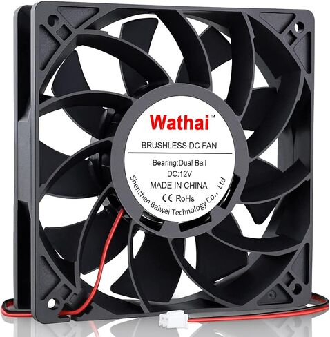 Wathai 120mm x 25mm 12V High Pressure CFM Fan Dual Ball High Speed DC Brushless Cooling Fan in Saudi Arabia