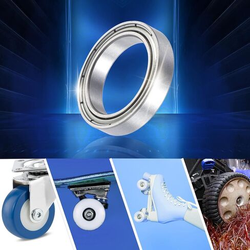 ACROPIX 6702ZZ Bearings Double Shielded Pre-Lubricated Deep Groove Ball Bearings 15x21x4mm Silver Tone - Pack of 10 in Saudi Arabia