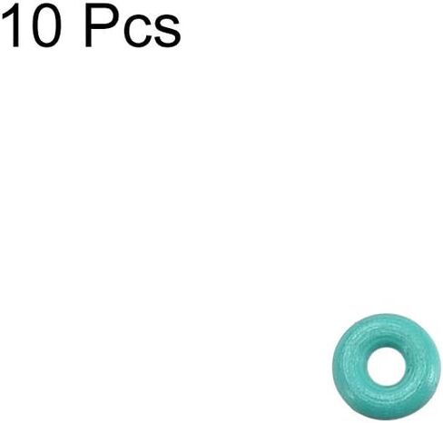 uxcell Fluorine Rubber O-Rings, 30mm OD 28mm ID 1mm Width FKM Seal Gasket for Machinery Plumbing, Green, Pack of 10 in Kuwait