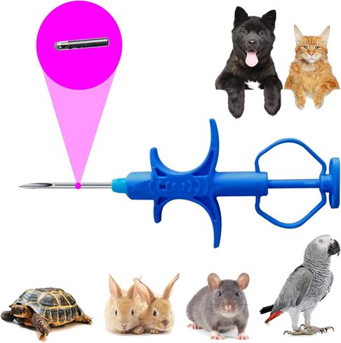 شريحة Manruta Pet الدقيقة للكلاب والقطط ISO 11784/5 إبرة قياس 15 قياسية (عبوتان، 1.4 × 8 مم) in Kuwait