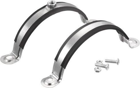 uxcell 50mm Rigid Pipe Strap Clamps, Carbon Steel Pipe Bracket Tube Clips M8 Nut Size for Water Tube Pipe 12 Pcs in Saudi Arabia
