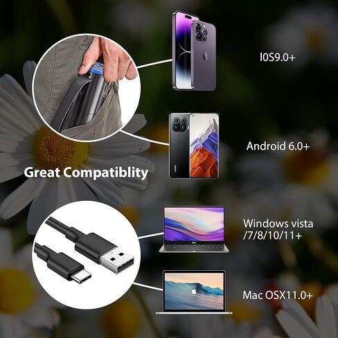 مجهر رقمي لاسلكي من MEHIDFY، كاميرا مجهر جيب محمولة بتكبير 50X-1000X مع 8 مصابيح LED قابلة للتعديل، مجهر بلوتوث قابل لإعادة الشحن مع هاتف iOS Android وMacBook وWindows PC in Kuwait