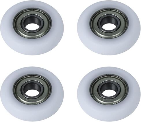VKOMGH 10x40x10mm تحمل بكرة R نوع الأبيض كروية الأسطوانة المطاط عجلة 6000ZZ عجلة النايلون لعجلة آلات البناء 4 قطعة4 قطعة in Saudi Arabia