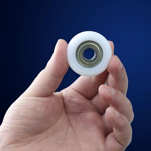 VKOMGH 10x40x10mm تحمل بكرة R نوع الأبيض كروية الأسطوانة المطاط عجلة 6000ZZ عجلة النايلون لعجلة آلات البناء 4 قطعة4 قطعة in Saudi Arabia
