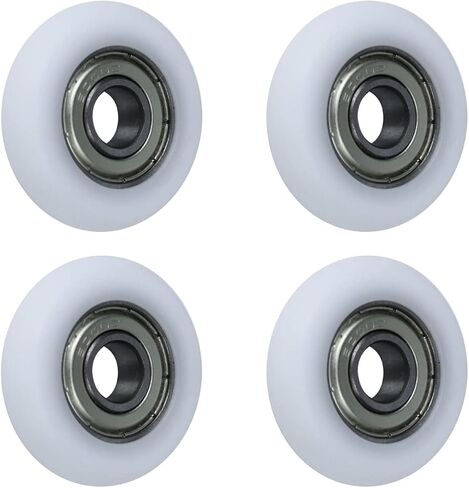 VKOMGH 10x40x10mm تحمل بكرة R نوع الأبيض كروية الأسطوانة المطاط عجلة 6000ZZ عجلة النايلون لعجلة آلات البناء 4 قطعة4 قطعة in Saudi Arabia