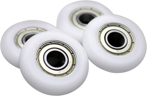 VKOMGH 10x40x10mm تحمل بكرة R نوع الأبيض كروية الأسطوانة المطاط عجلة 6000ZZ عجلة النايلون لعجلة آلات البناء 4 قطعة4 قطعة in Saudi Arabia
