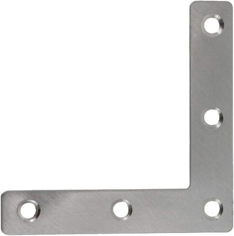 Rannb L Shape Flat Bracket Stainless Steel Flat Corner Angle Bracket Plates Repair - Pack of 15 in Kuwait
