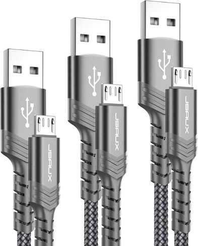 JSAUX Micro USB Charger Cable 3-Pack, USB A Cord, 3.3/6.6/10FT-Green in Kuwait