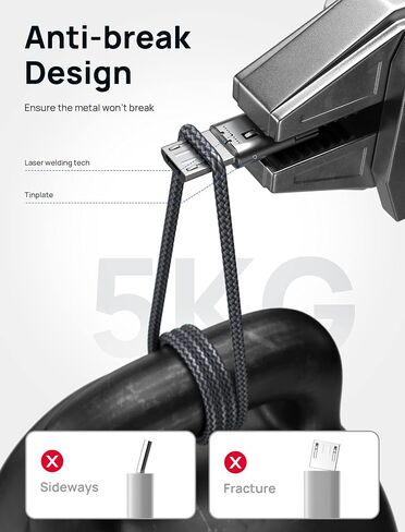 JSAUX Micro USB Charger Cable 3-Pack, USB A Cord, 3.3/6.6/10FT-Green in Kuwait