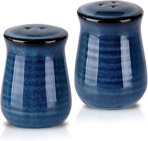 Hasense Salt and Pepper Shakers, Ceramic Salt Shaker set of 2, Cute Spice Sugar Shaker for Countertop, Farmhouse Salt Pepper Container Set for Home Wedding Decor, Christmas Gift, 2 Piece Set(White) in Saudi Arabia