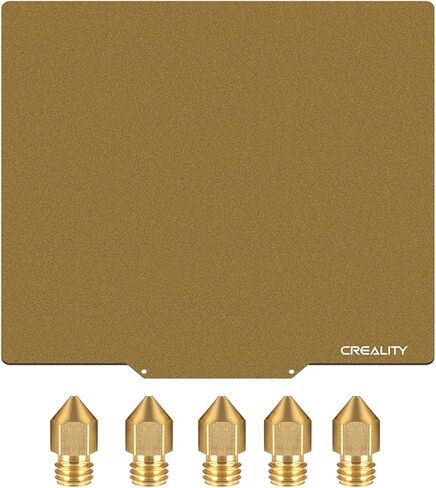 Creality Original Ender-5 Plus PEI Magnetic Flexible Heated Bed with 5pcs 0.4mm Nozzle, Ender-5 Plus PEI Printing Plate 377x370x2mm Frosted Surface in Kuwait