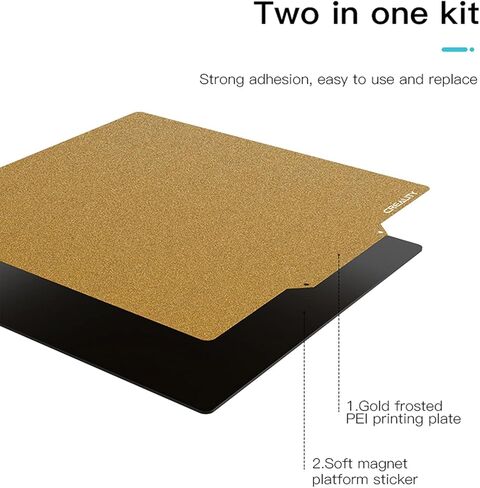 Creality Original Ender-5 Plus PEI Magnetic Flexible Heated Bed with 5pcs 0.4mm Nozzle, Ender-5 Plus PEI Printing Plate 377x370x2mm Frosted Surface in Kuwait