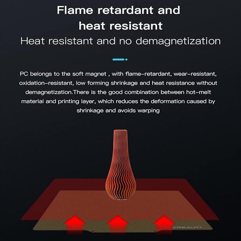 Creality Original Ender-5 Plus PEI Magnetic Flexible Heated Bed with 5pcs 0.4mm Nozzle, Ender-5 Plus PEI Printing Plate 377x370x2mm Frosted Surface in Kuwait