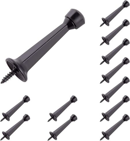 HOME MASTER HARDWARE، سدادات أبواب صلبة شديدة التحمل، 3 بوصات برونزية مطلية بالزيت مع طرف مطاطي، 12 قطعة in Kuwait