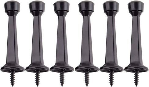 HOME MASTER HARDWARE، سدادات أبواب صلبة شديدة التحمل، 3 بوصات برونزية مطلية بالزيت مع طرف مطاطي، 12 قطعة in Kuwait