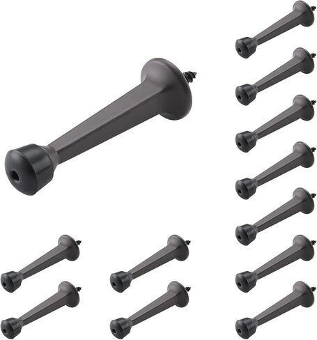 HOME MASTER HARDWARE، سدادات أبواب صلبة شديدة التحمل، 3 بوصات برونزية مطلية بالزيت مع طرف مطاطي، 12 قطعة in Kuwait