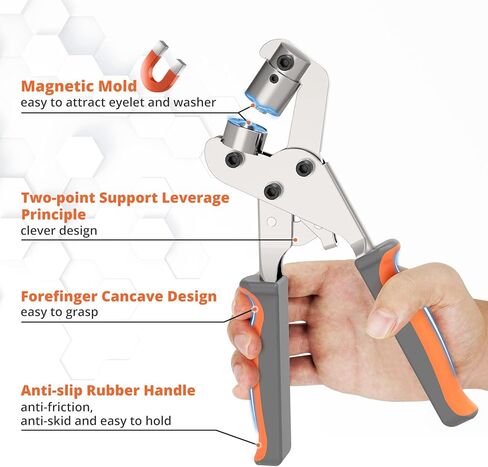 مجموعة ادوات جروميت، كماشة ثقب محمولة باليد، الة ضغط يدوية، خرامة يدوية للقماش المشمع والاحزمة الجلدية مع 500 قطعة من الثقوب in Kuwait