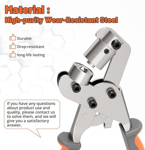 مجموعة ادوات جروميت، كماشة ثقب محمولة باليد، الة ضغط يدوية، خرامة يدوية للقماش المشمع والاحزمة الجلدية مع 500 قطعة من الثقوب in Kuwait