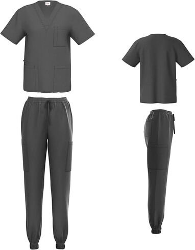 Scrubs for Women 4-Way Stretch Scrub Sets Top and Jogger Pants Unisex Scrubs 8 Colors in Kuwait