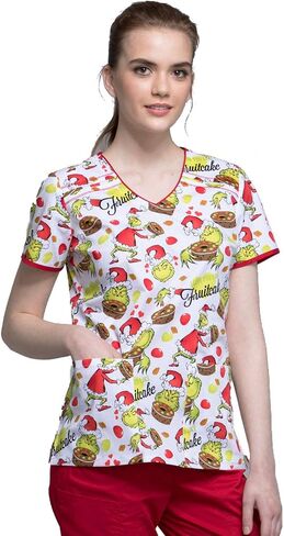 Tooniforms Women Scrubs Top V-Neck TF686 in Saudi Arabia