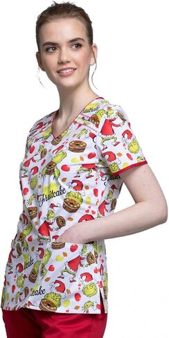 Tooniforms Women Scrubs Top V-Neck TF686 in Saudi Arabia