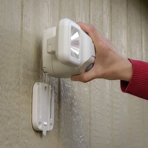 Beams MB3000 عالي الأداء 500 لومن يعمل بالبطارية اللاسلكية مستشعر الحركة LED مصباح كشاف أمان مزدوج الرأس، أبيض، عبوة واحدة in Saudi Arabia
